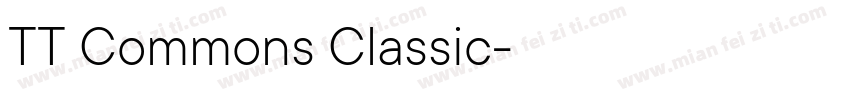 TT Commons Classic字体转换